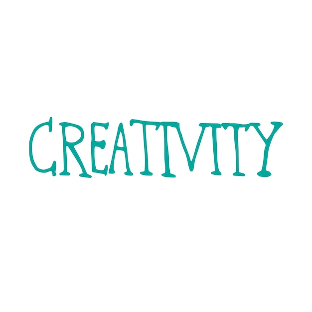 Vector creativity handwritten lettering inscription