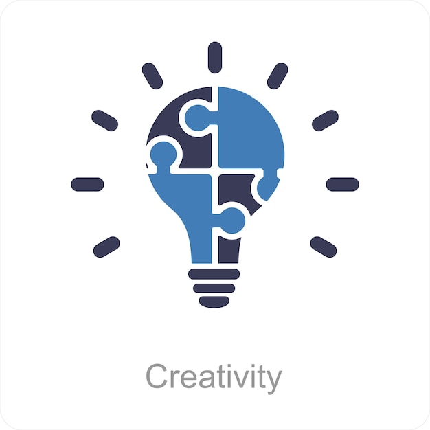 Creativity and idea icon concept