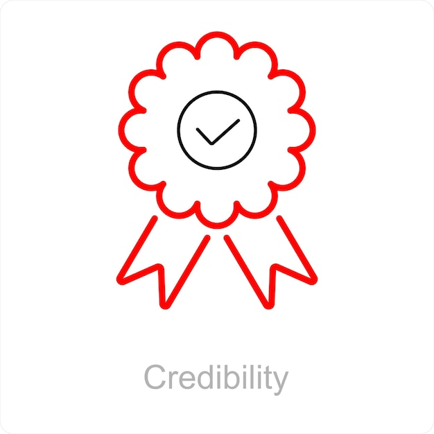 Credibility and customer icon concept