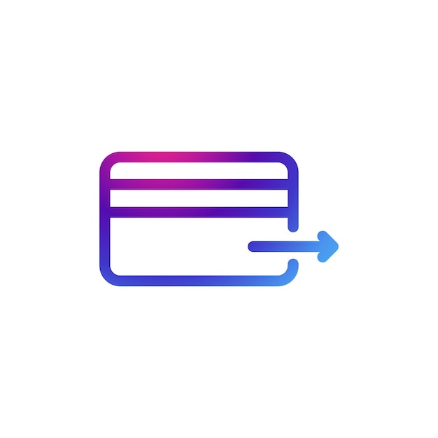 Credit card icon with gradient purple effect