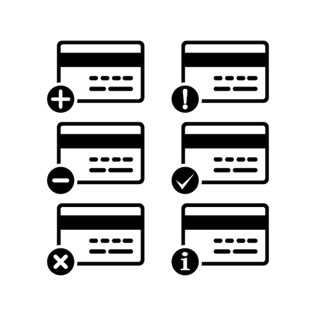 credit card icons template design