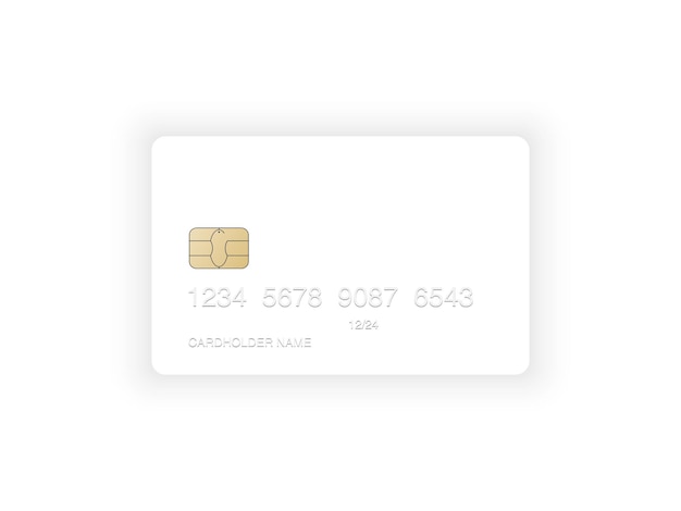 credit card isolated on white