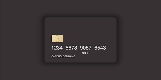 credit card mock up isolated on white background