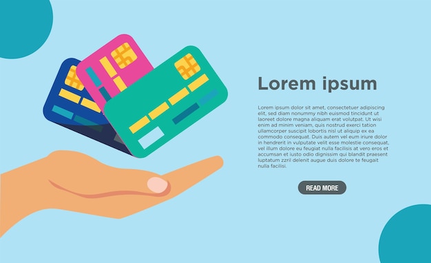 Credit Card payment Flat Vector