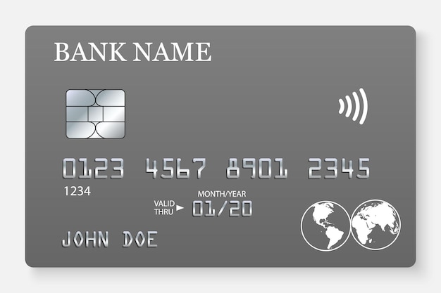 Credit Card realistic mockup