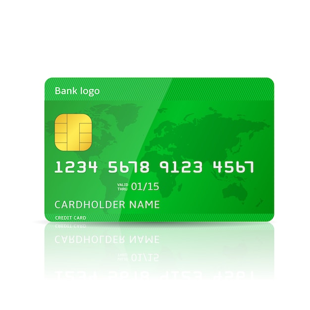 Credit card template illustration