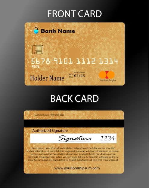 Credit Card template with elegant texture