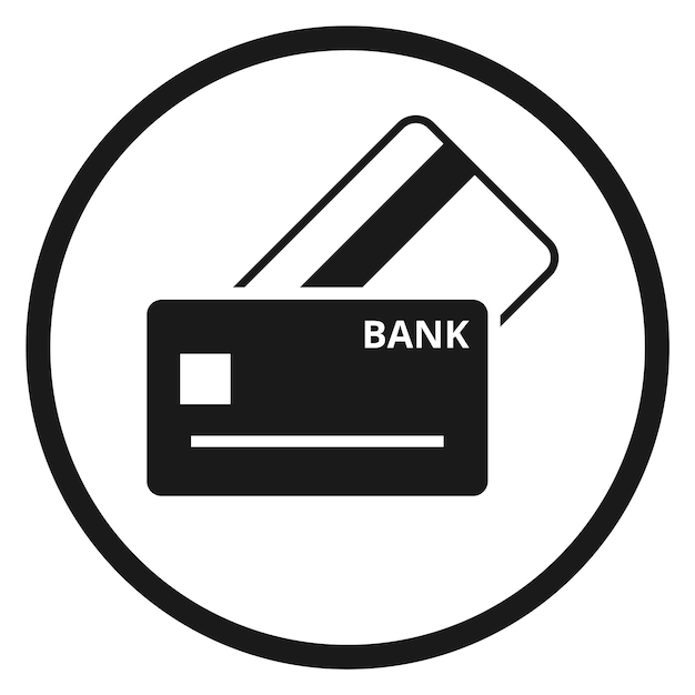 Credit cards icon Payment symbol Bank account sign