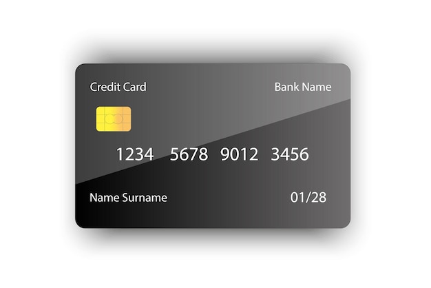 Vector credit debit card mockup black credit card vector illustration eps 10 stock image