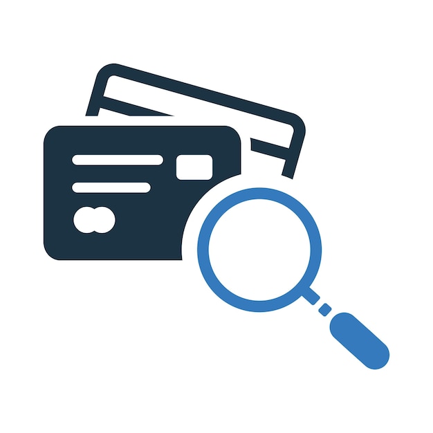 Credit history finance payment search icon Simple vector design