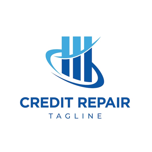 Credit Repair And Business Finance Logo Designs Template Isolated Background