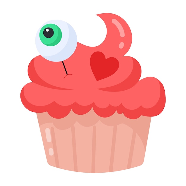 A creepy flat icon of eyeball jar