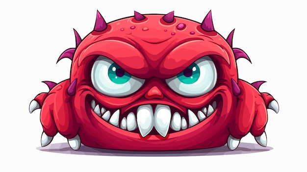 Creepy Monster Cartoon Vector Illustration