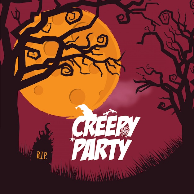 Creepy Party Halloween background