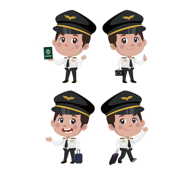 Crew commander with different poses