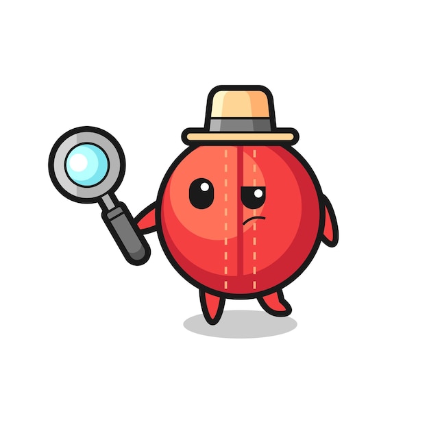 Cricket ball detective character is analyzing a case