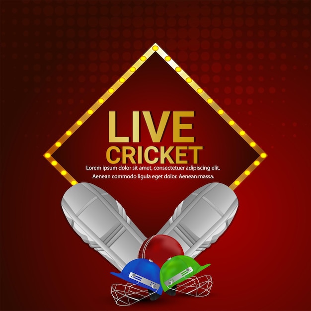 Cricket championship tournament background with vector illustration