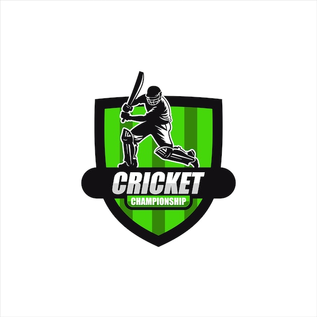 Vector cricket logo design vector template suitable for sport game and club