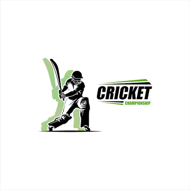 Vector cricket logo design vector template suitable for sport game and club