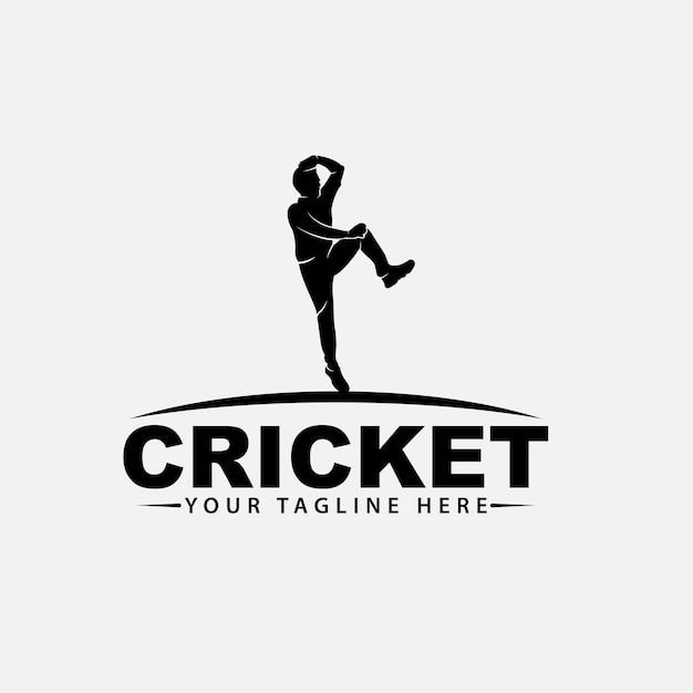 Cricket logo design vector template