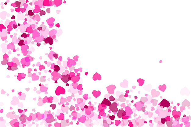 Crimson heart elements Romantic beautiful hearts scatter vector Valentine39s Day card background