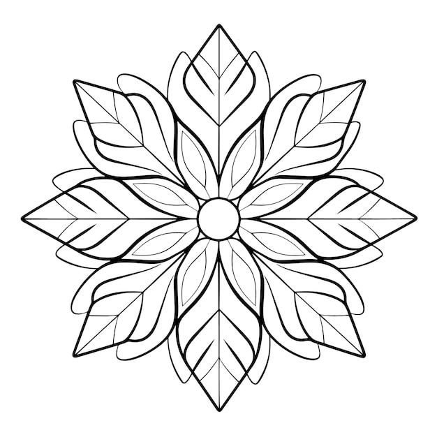 Crisp snowflake icon in minimalist vector style