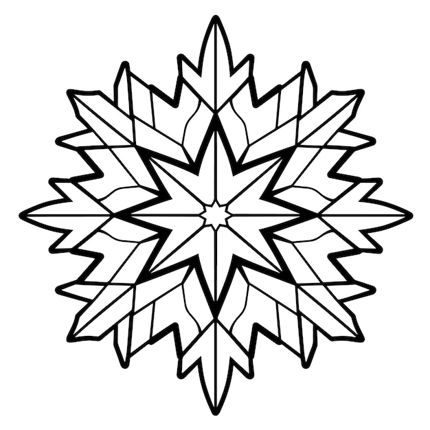 Crisp snowflake icon in minimalist vector style