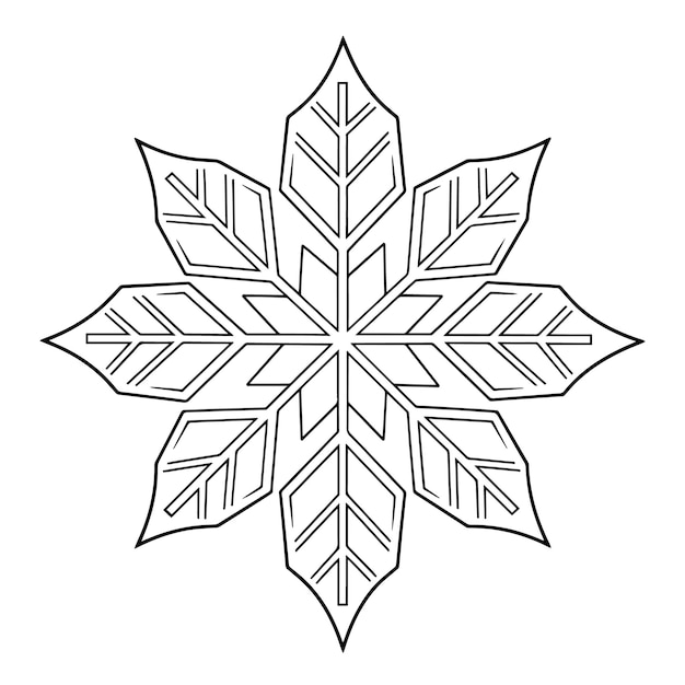 Crisp snowflake icon in minimalist vector style