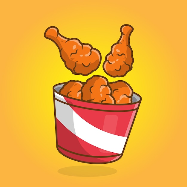 Crispy chicken drumsticks bucket