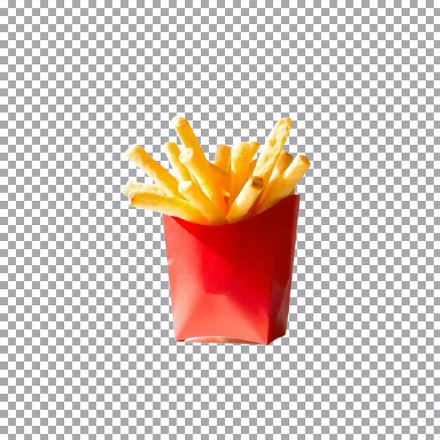 Vector crispy french fries with on transparent background