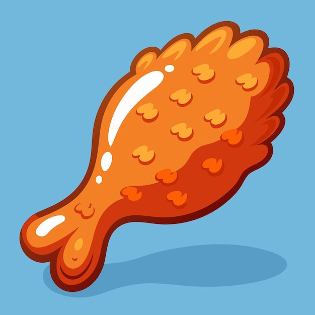 Crispy fried chicken illustration