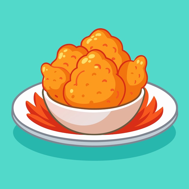 Crispy fried chicken vector