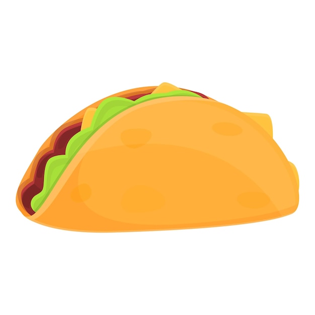 Crispy taco icon Cartoon of crispy taco vector icon for web design isolated on white background