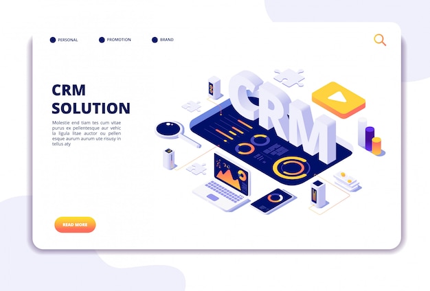 Crm solution landing page
