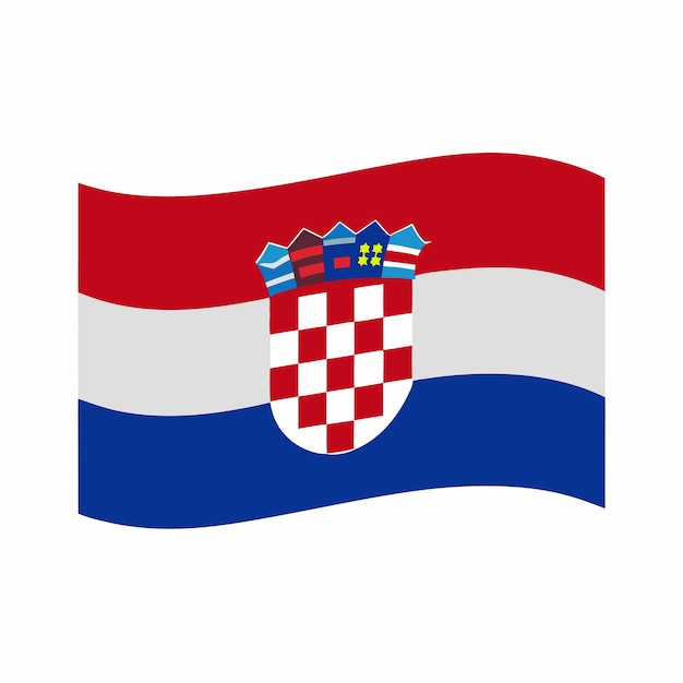 Croatia flag illustration on white background