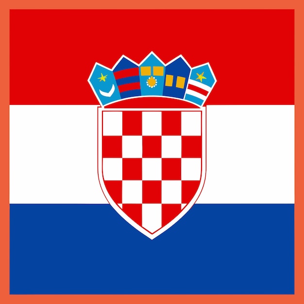 Croatia flag illustration on white background