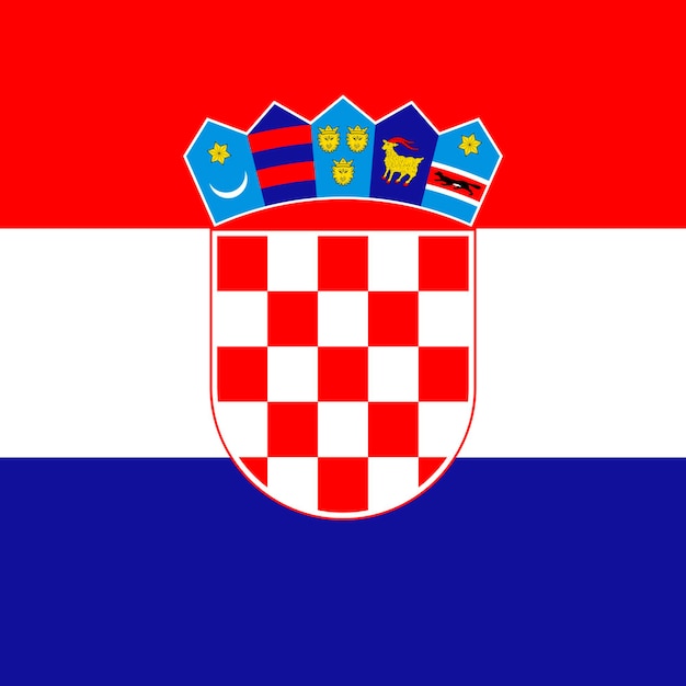 Croatia flag official colors Vector illustration