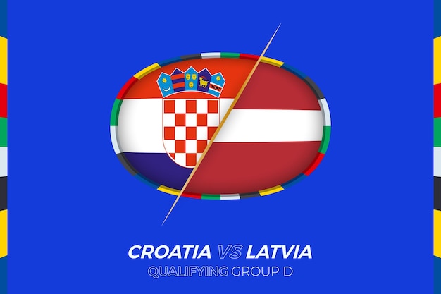 Croatia vs Latvia icon for European football tournament qualification group D