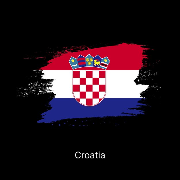 Croatian flag with a central coat of arms