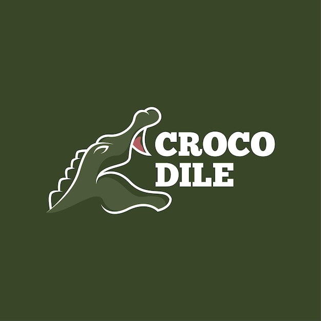 Crocodile Animal Logo Design Concept Vector Reptile Crocodile Logo Design Concept