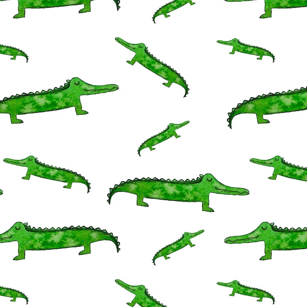 Vector crocodile character pattern