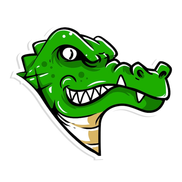 Crocodile head mascot logo