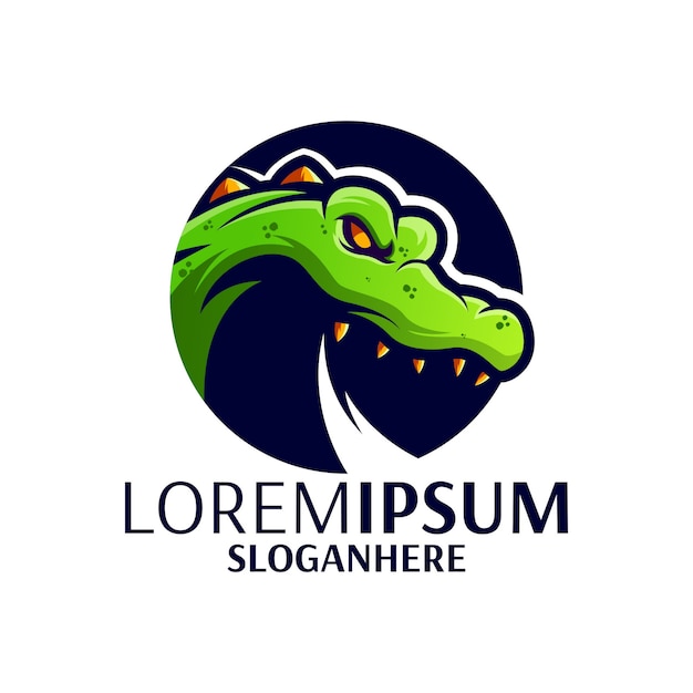 Crocodile logo design illustration