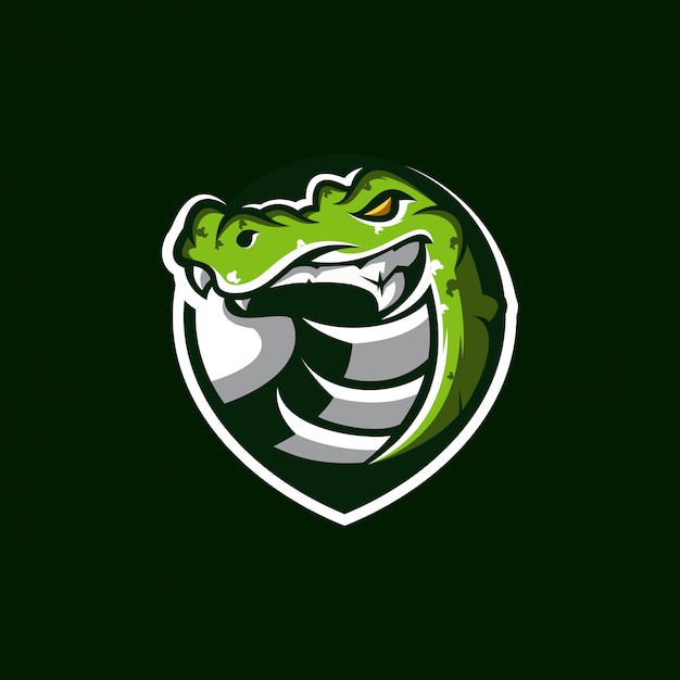 crocodile logo design illustration