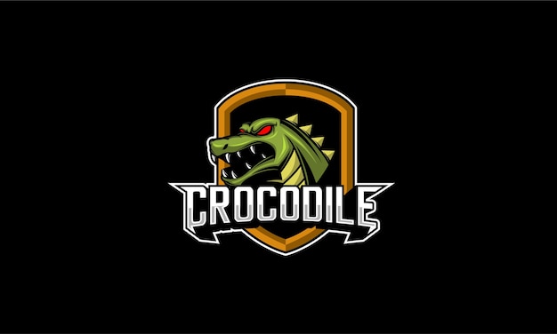 Crocodile mascot emblem