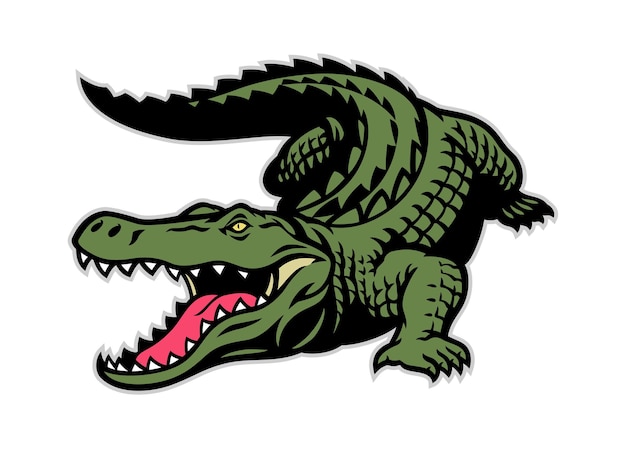 crocodile mascot in whole body