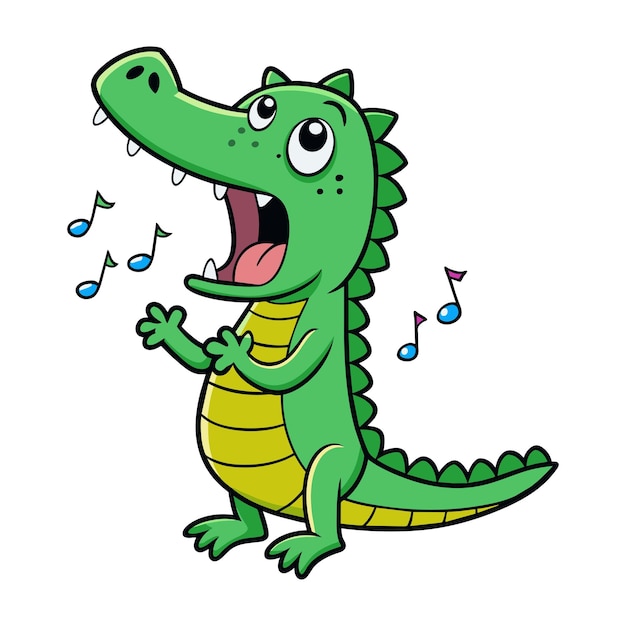 a crocodile singing a sad song