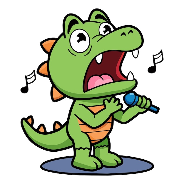 a crocodile singing a sad song