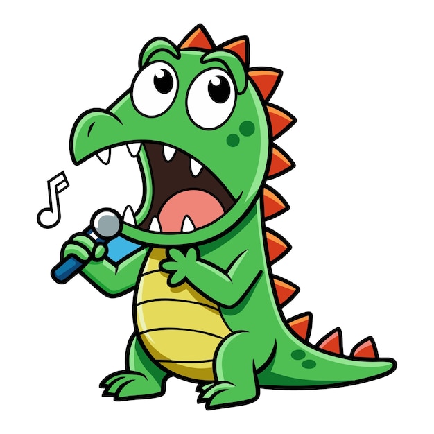 a crocodile singing a sad song