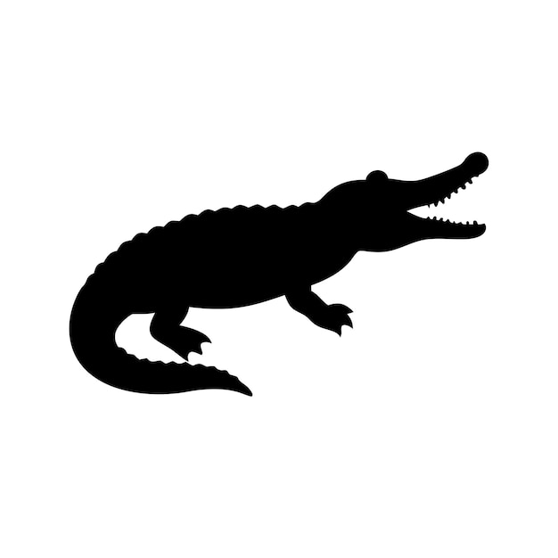 a crocodile with a black head and the word alligator on it